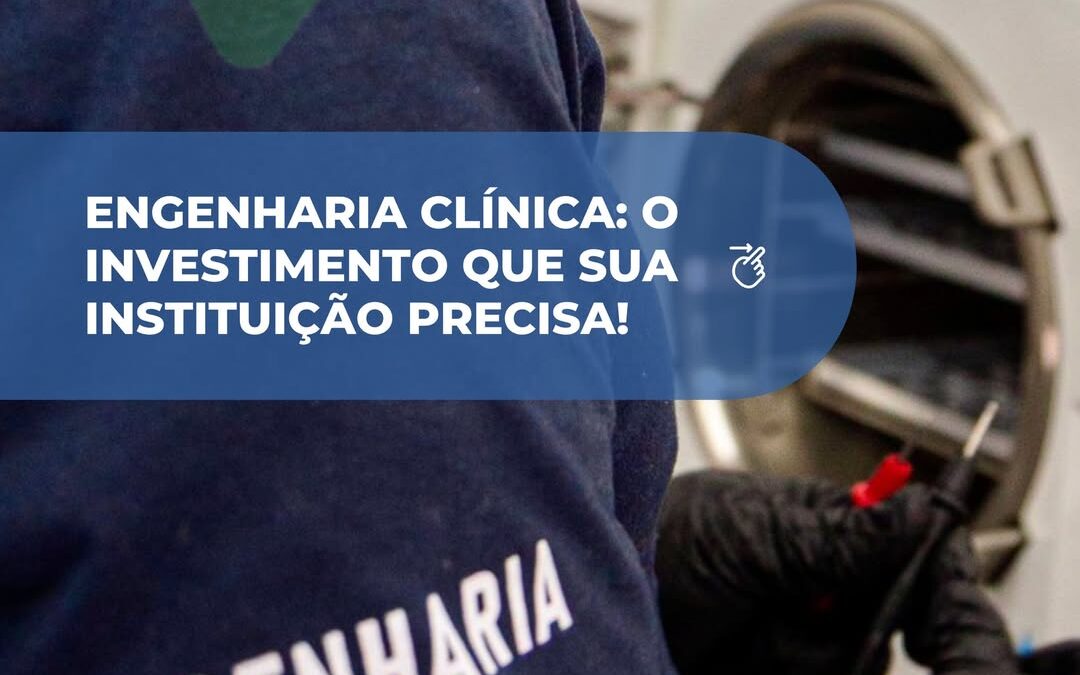Técnico da MG Medical em uniforme de Engenharia Clínica realizando manutenção em equipamento hospitalar